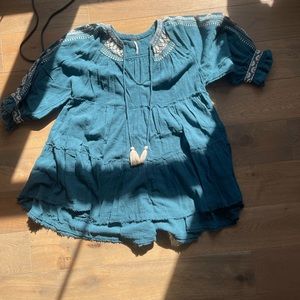 Blueish greenish free people dress